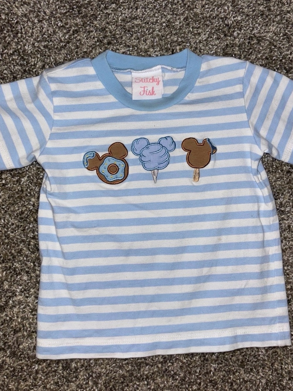Stitchy Fish mickey snacks tshirt